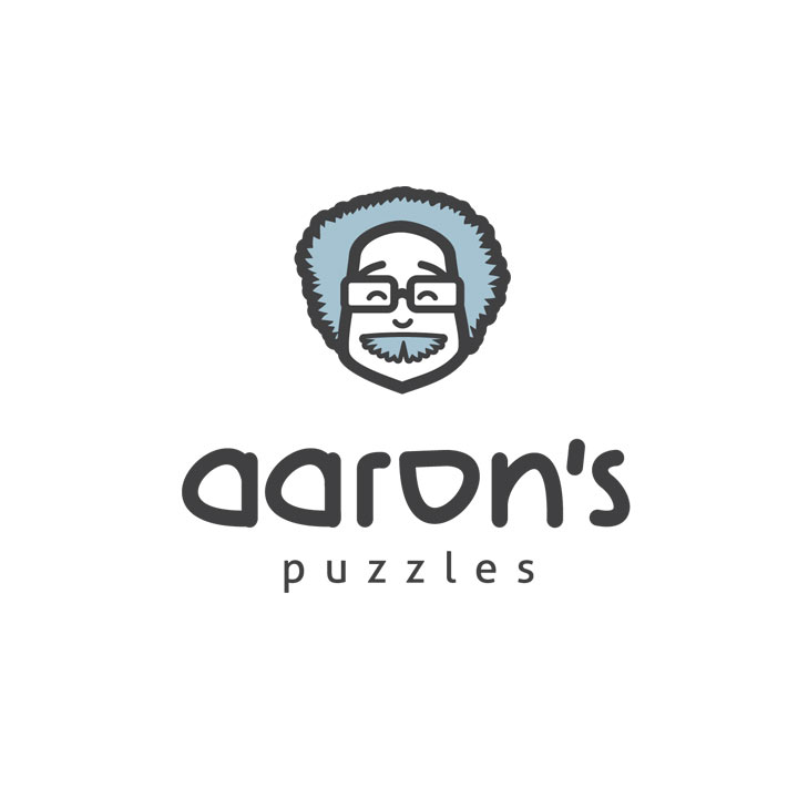 Logo created for a client: quirky cartoon face and custom typography text.